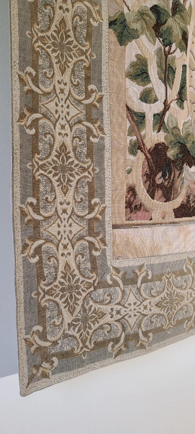 Large Wall Tapestry Spring Arch French Garden Vase 61"x39" - photo 5