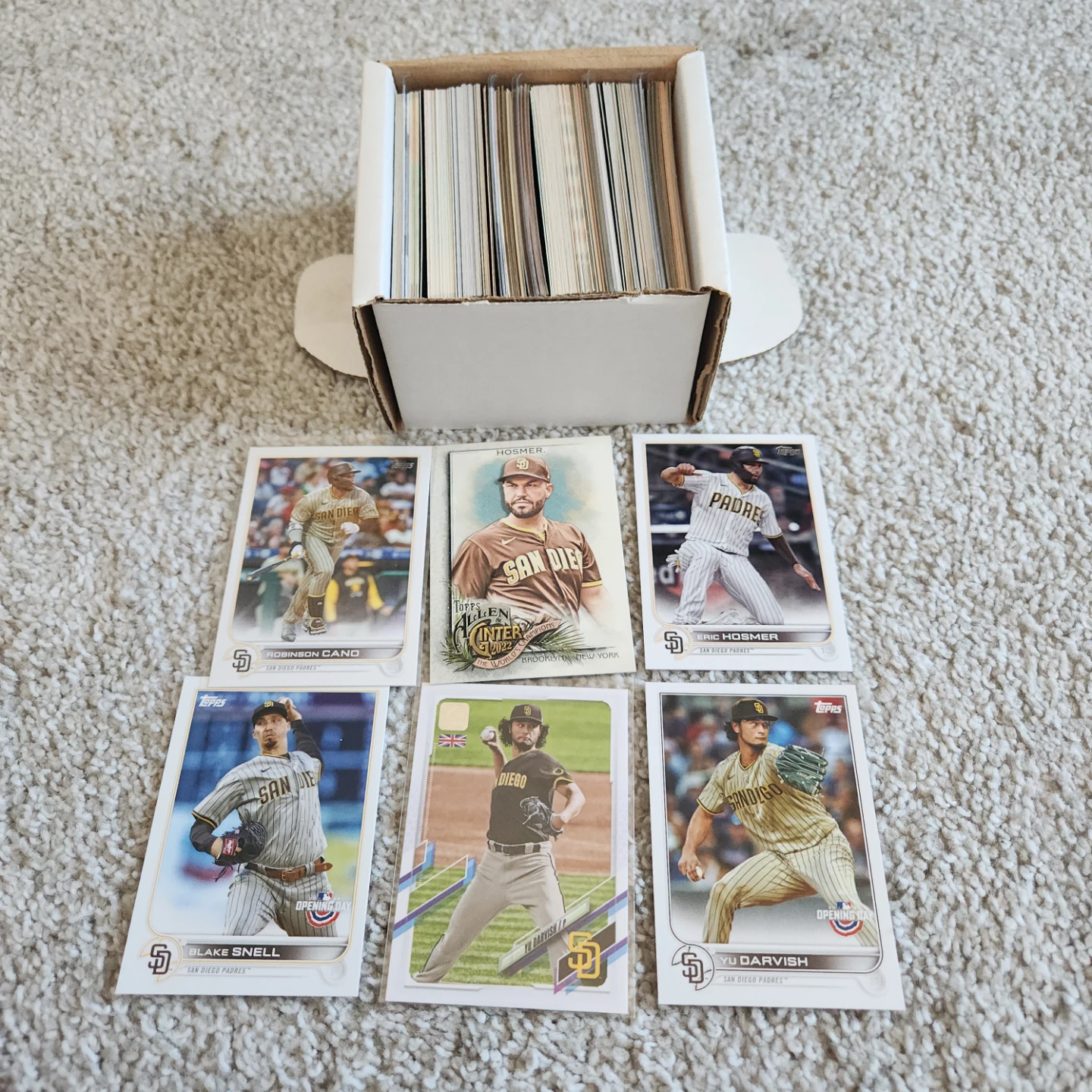San Diego Padres, 100 Baseball Cards Team lot