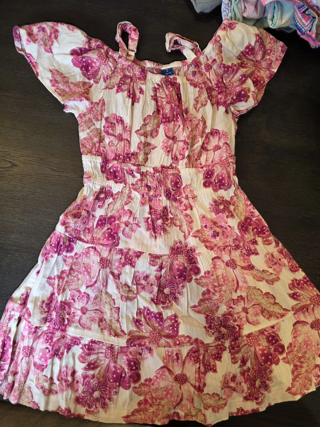 Girl's Floral Print Dress 6-7