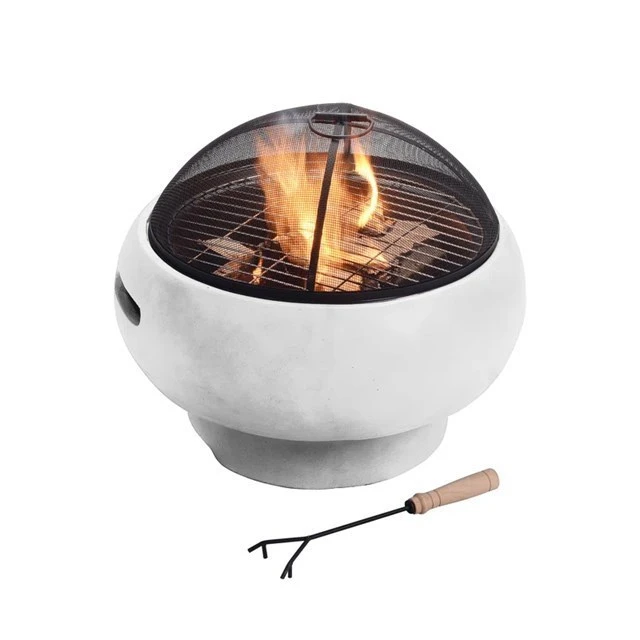 Outdoor Fire Pit with Cover and Poker