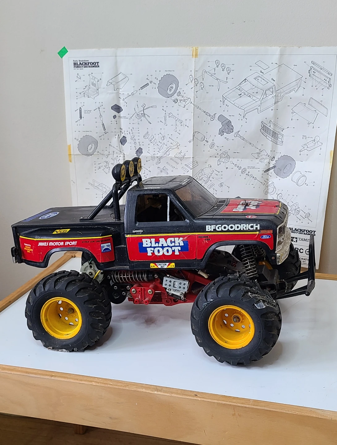 Vintage Tamiya Blackfoot R/C Truck 1980s Great Condition - photo 4