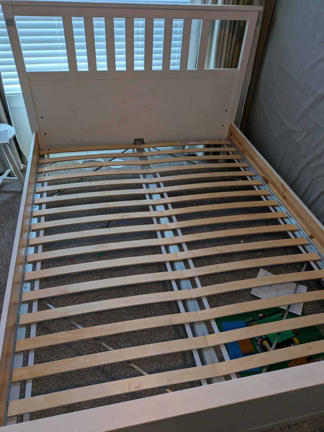 IKEA HEMNES Queen Bed Frame - White Stain