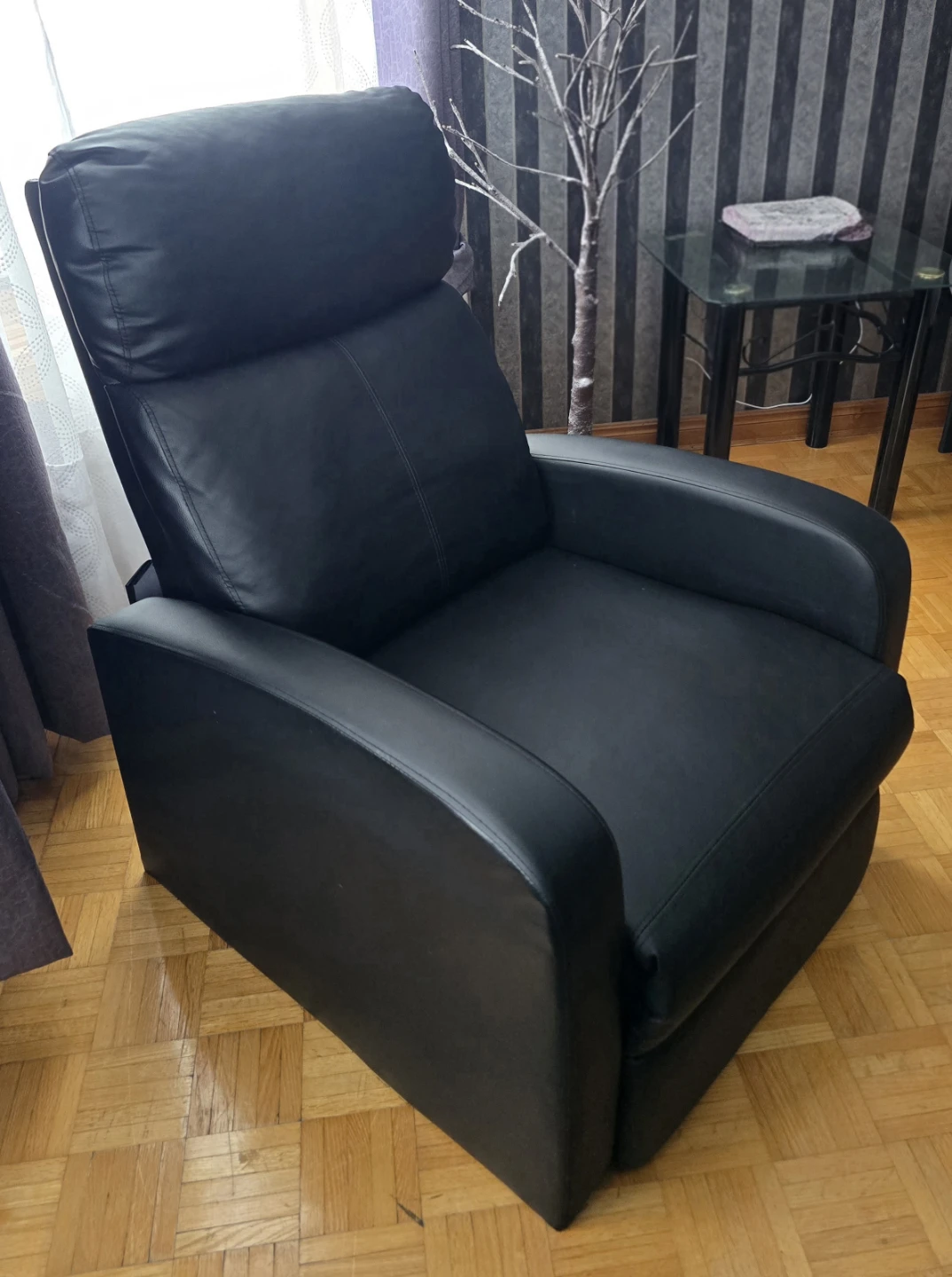Black recliner chair