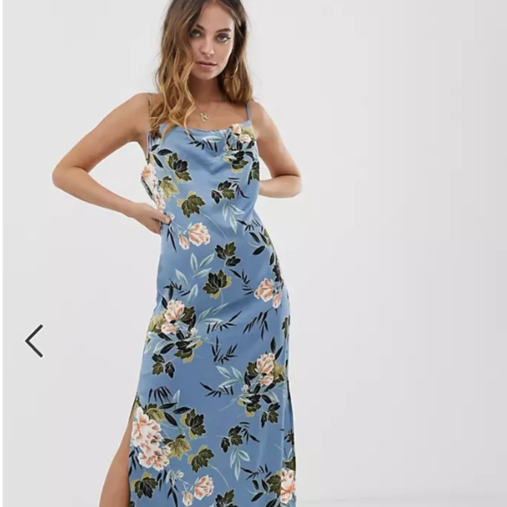 Blue Floral Print Slip Dress - photo 2