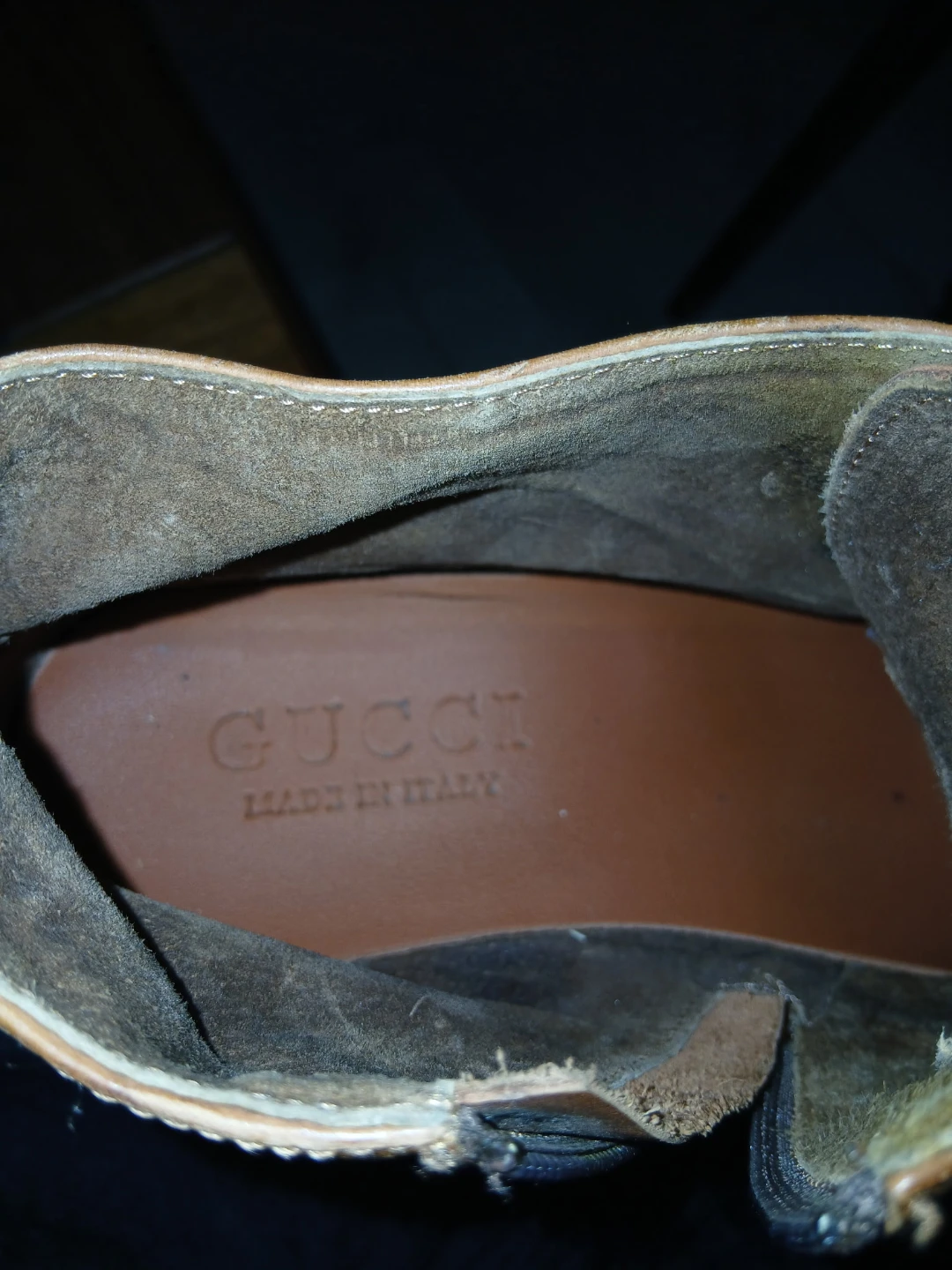 Gucci Made in Italy Wingtip Boots