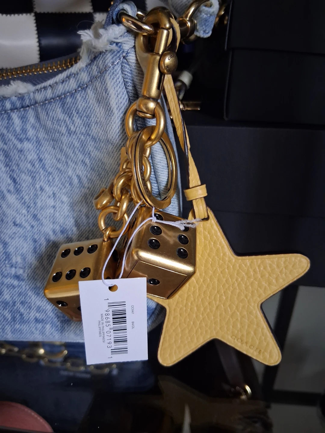 Coach denim terry with Star and Dice Bag Charm - photo 2