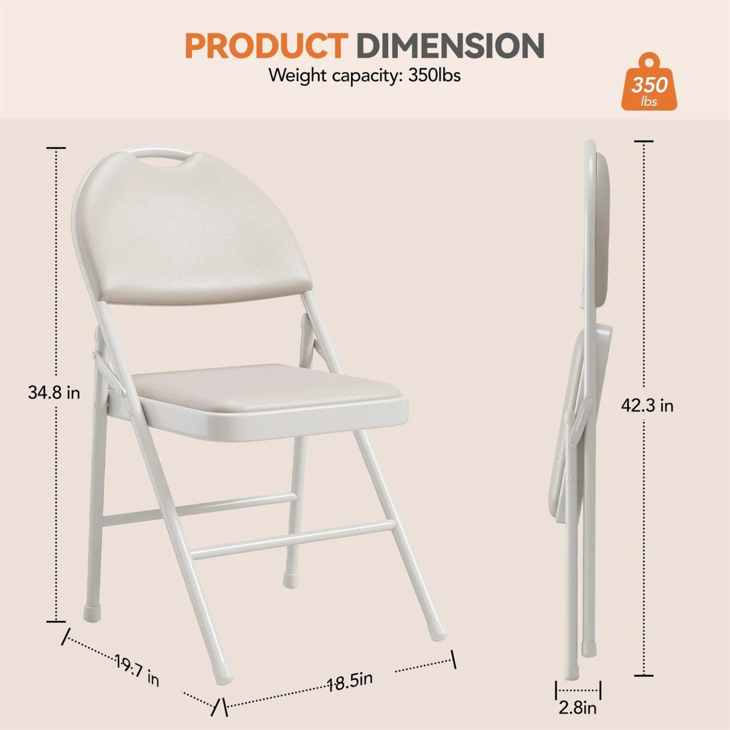 Folding Chairs -  White