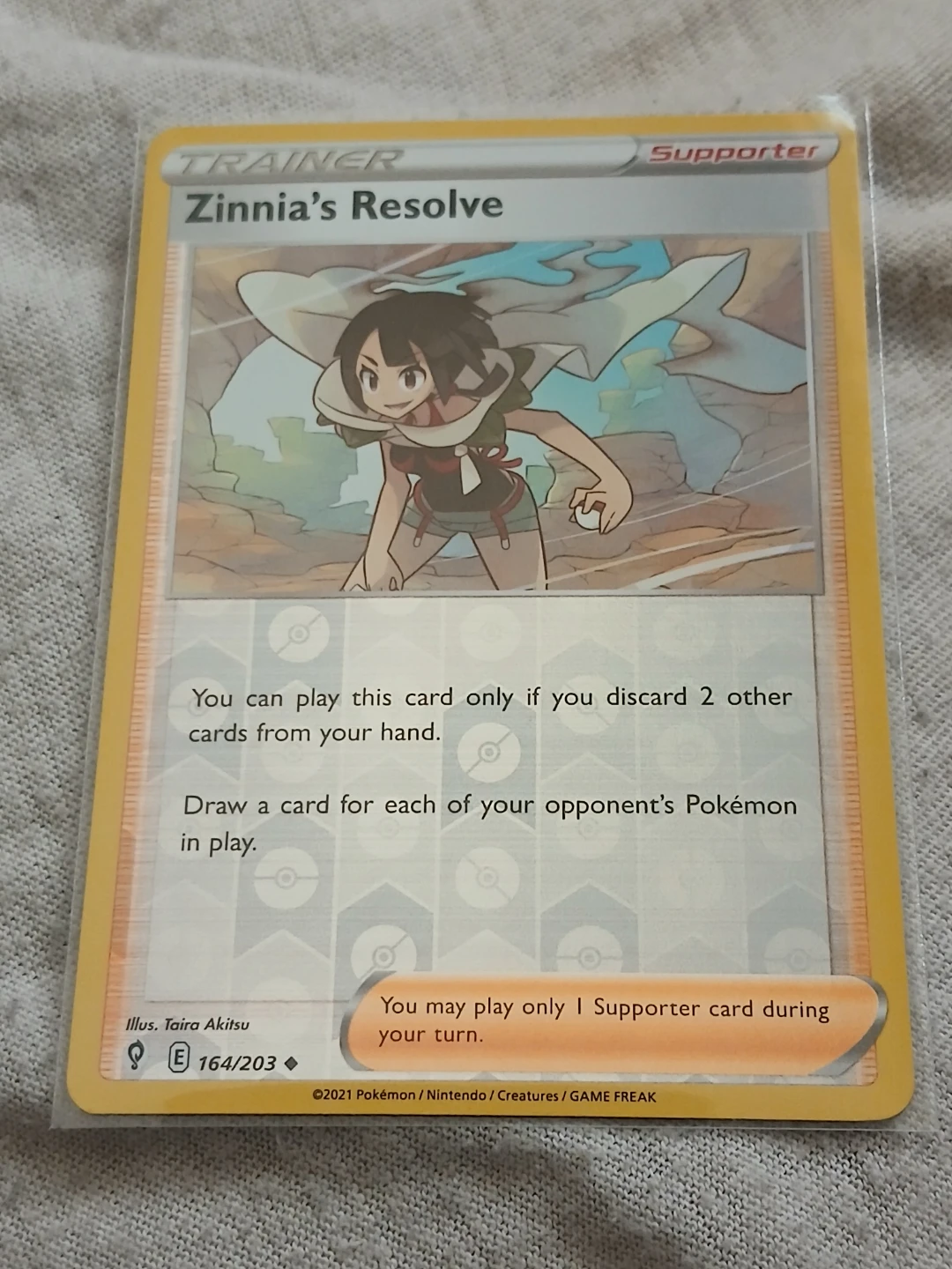 2021 Zinnia's Resolve Trainer Pokémon Card