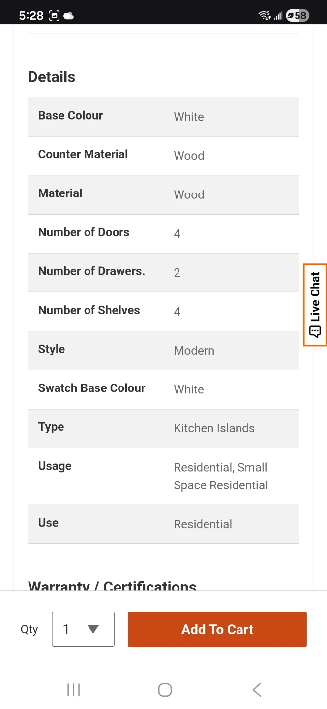 FUFU&GAGA Luxury White Wood Kitchen Island - photo 4