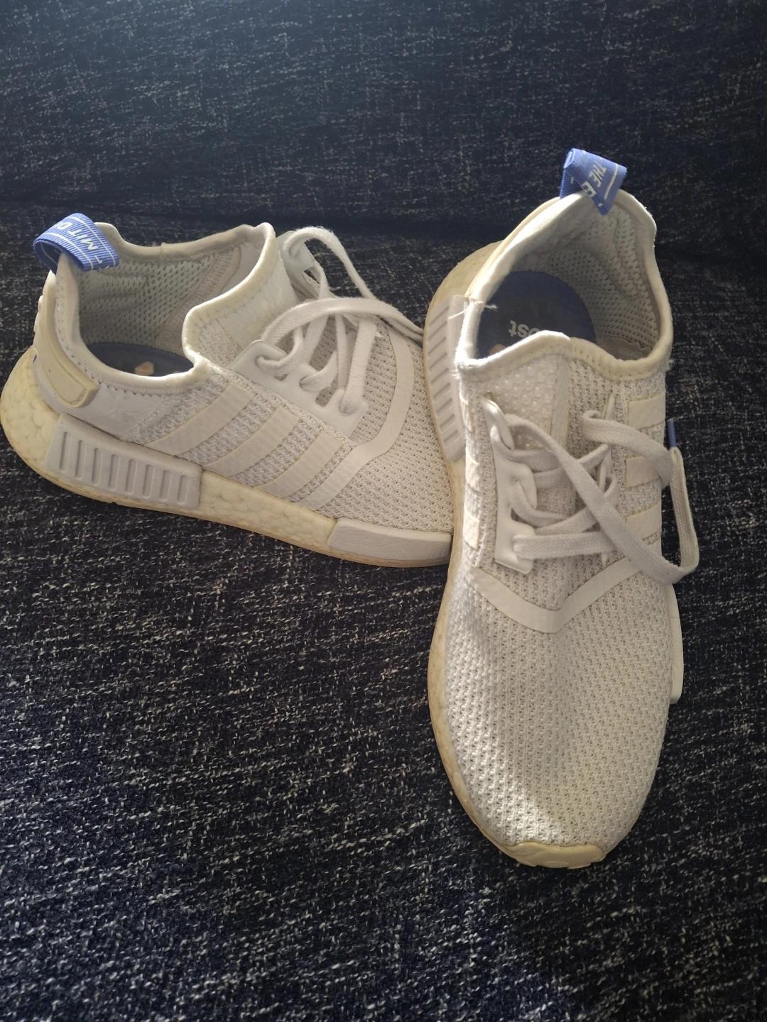 Adidas NMD R2 White Sneakers - Size 7 Women's