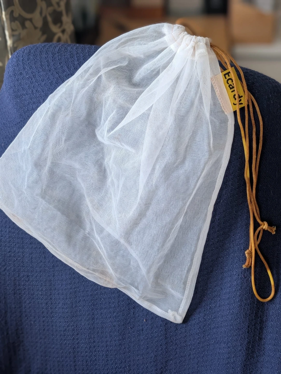 Reusable Mesh Produce Bag with Tare Weight Tag