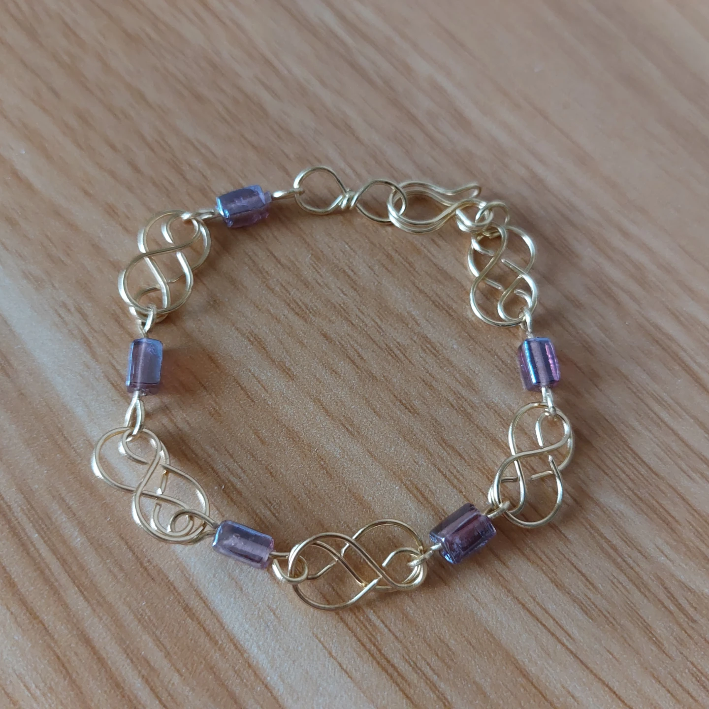 Handmade Gold Wire Infinity Bracelet - photo 2