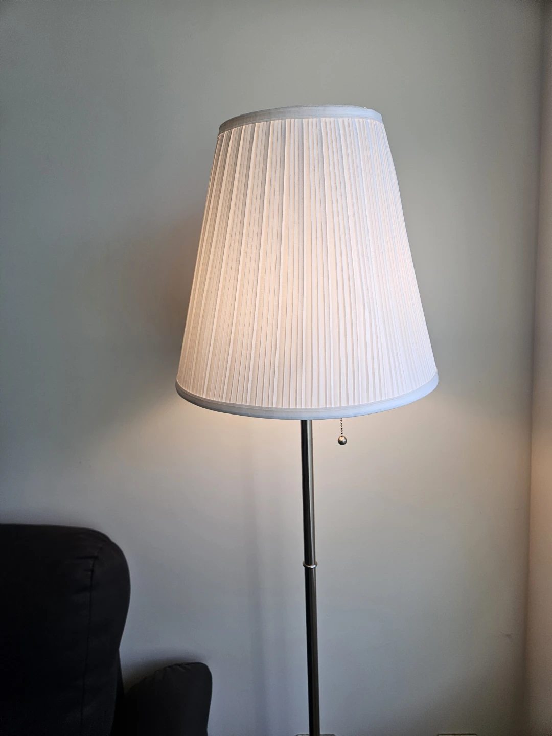 White Pleated Floor Lamp