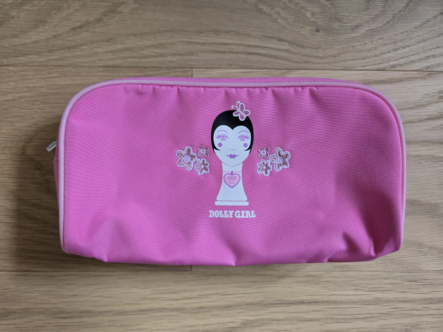 ANNA SUI Dolly Girl Pink Cosmetic Pouch Makeup Bag Pencil Case