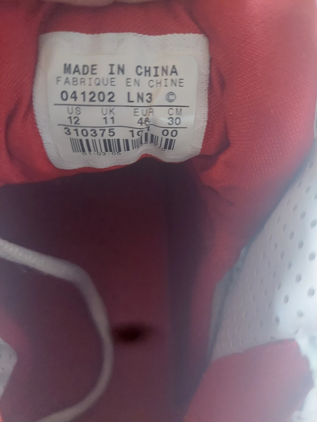 Nike Shox TL White Red Size 12 - photo 3