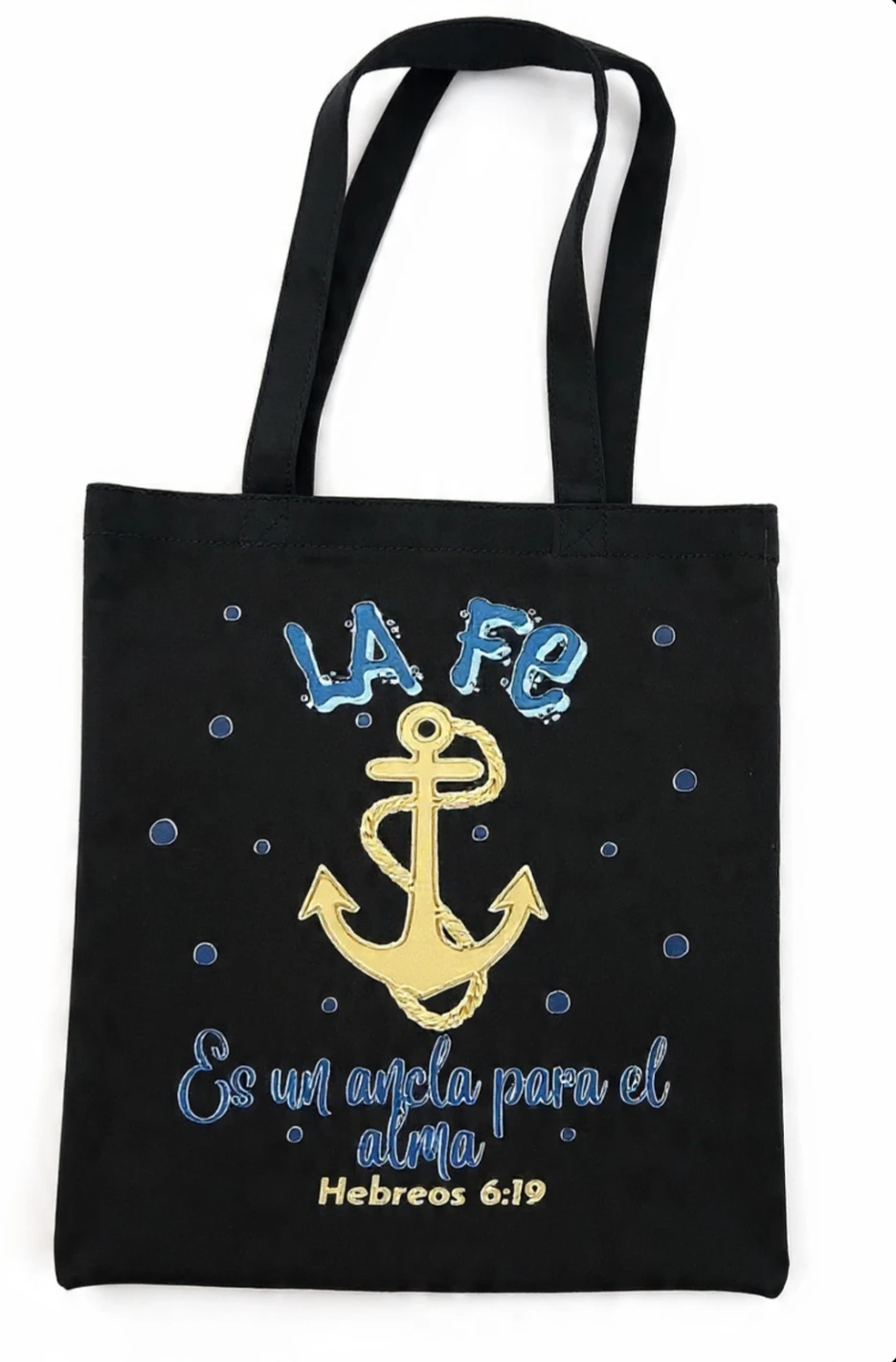 Personilized black canvas Totes Bags with Christian Graphics - photo 4