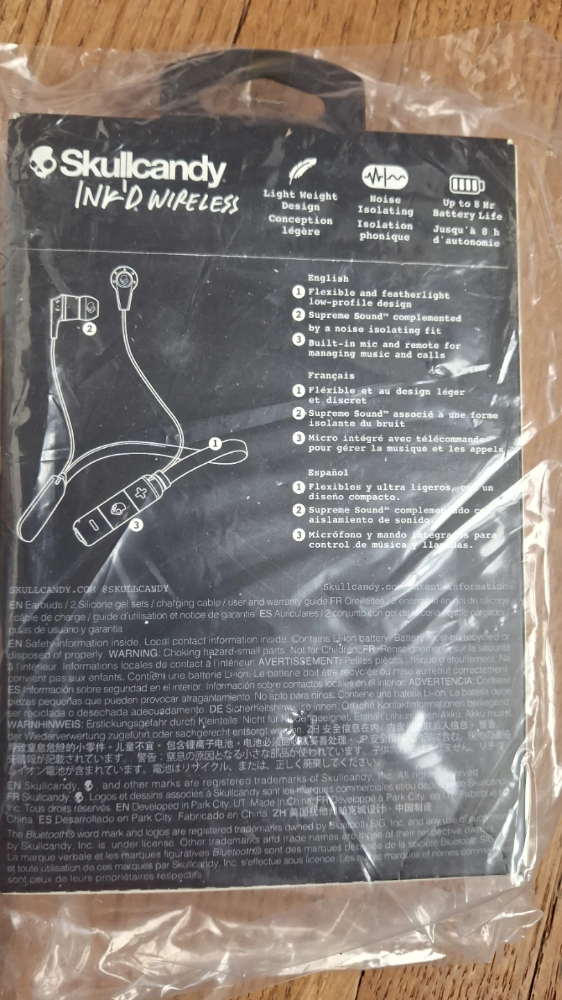 Skullcandy INK'D Wireless Earbuds - Blue - photo 2