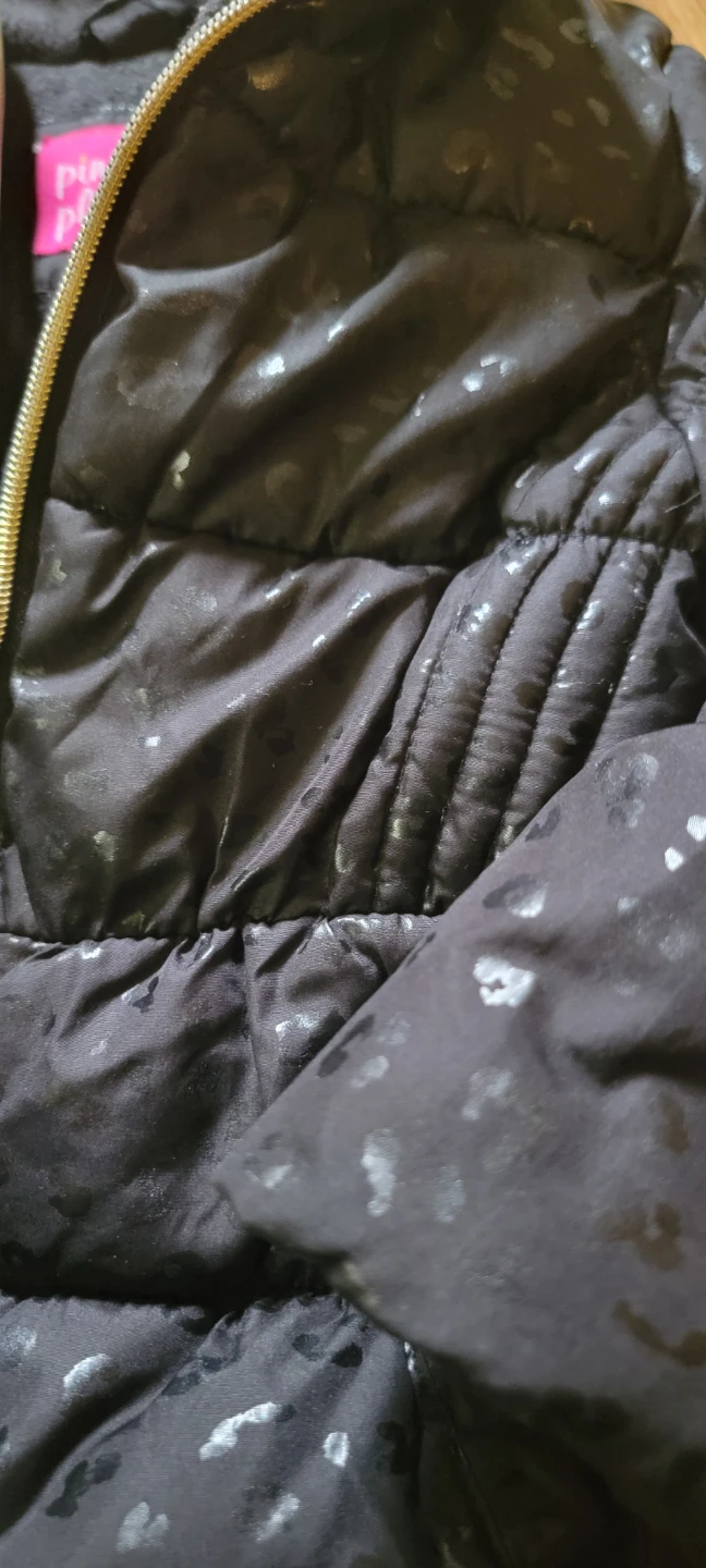 Pink Platinum Puffer Jacket Size 4 - photo 3