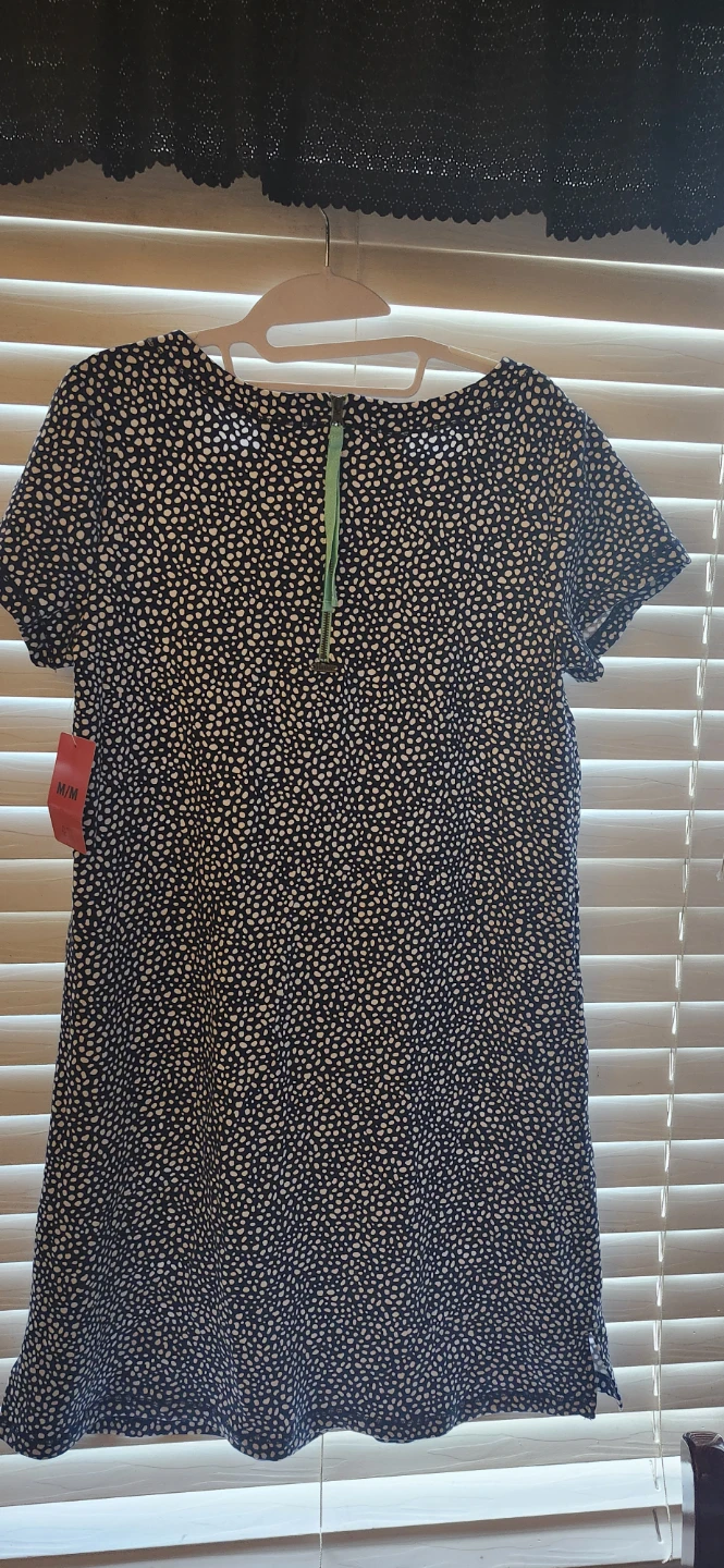 Hatley Women's Short Sleeve Dress M/M Navy White Dot Print - photo 3