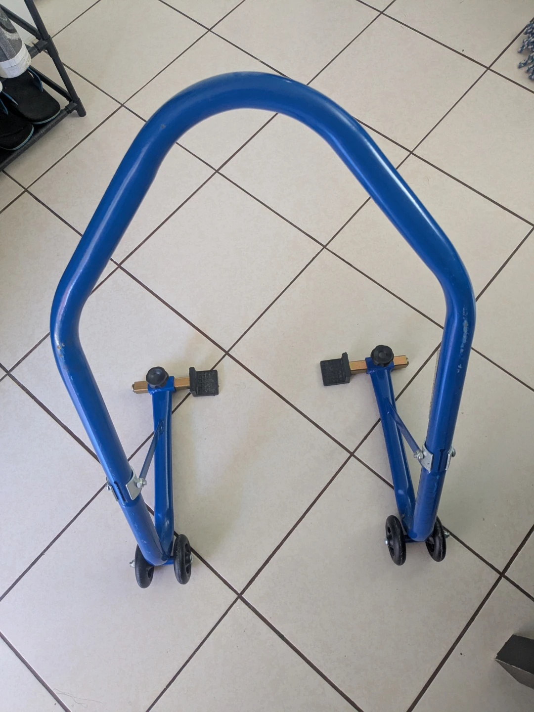 Blue Motorcycle Rear Stand