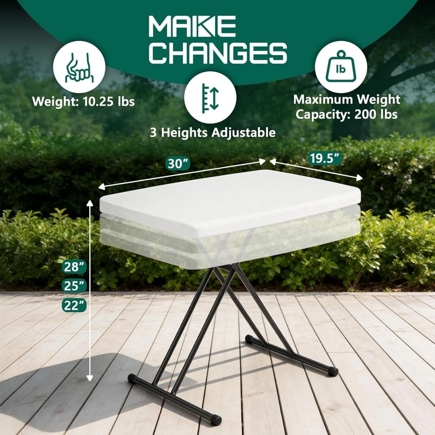 New Adjustable Height Folding Table - photo 2