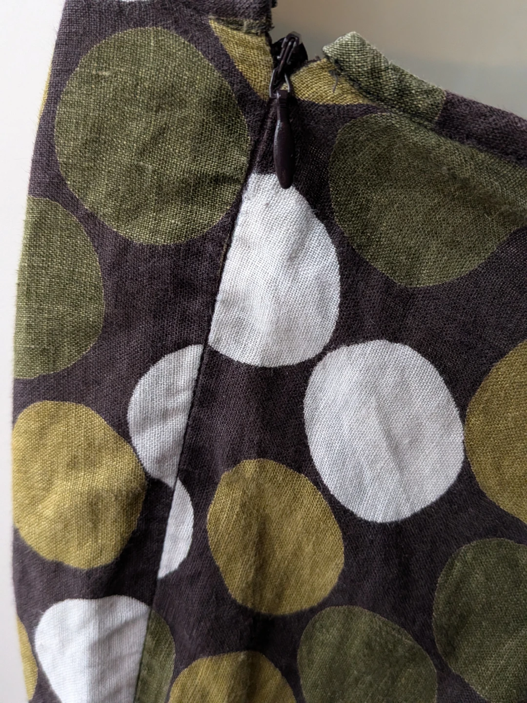 Polka Dot linen Maxi Skirt sz 16 medium - photo 4