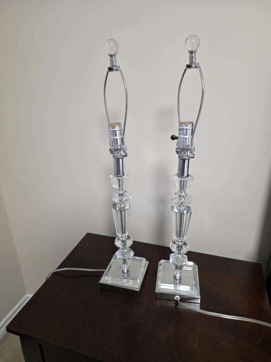 Set of 2 Crystal Table Lamps