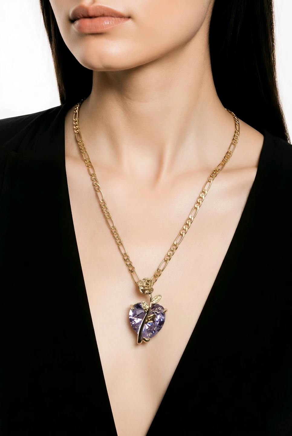 Gold Chain Necklace with Pendant