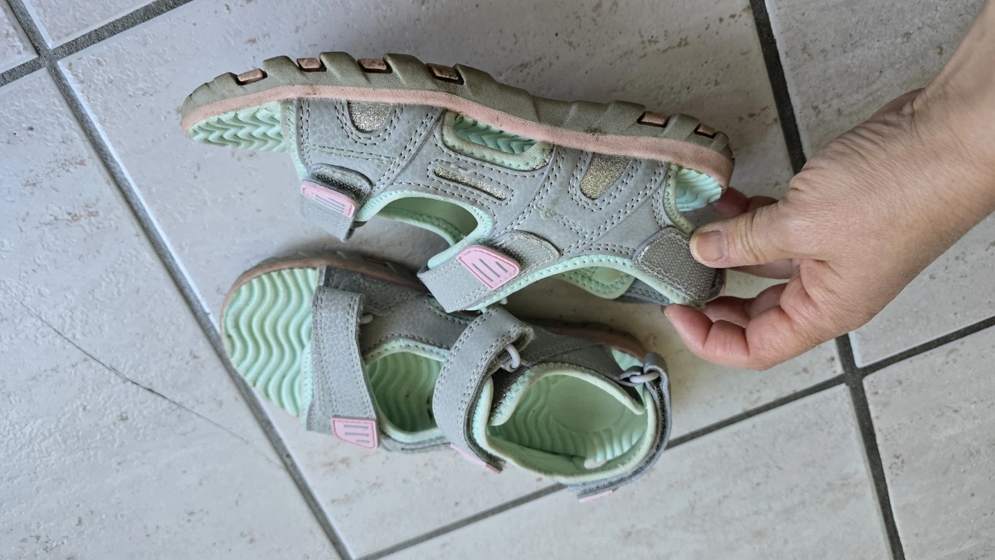 Kids' Grey & Mint Sandals Size Youth 1 - photo 2