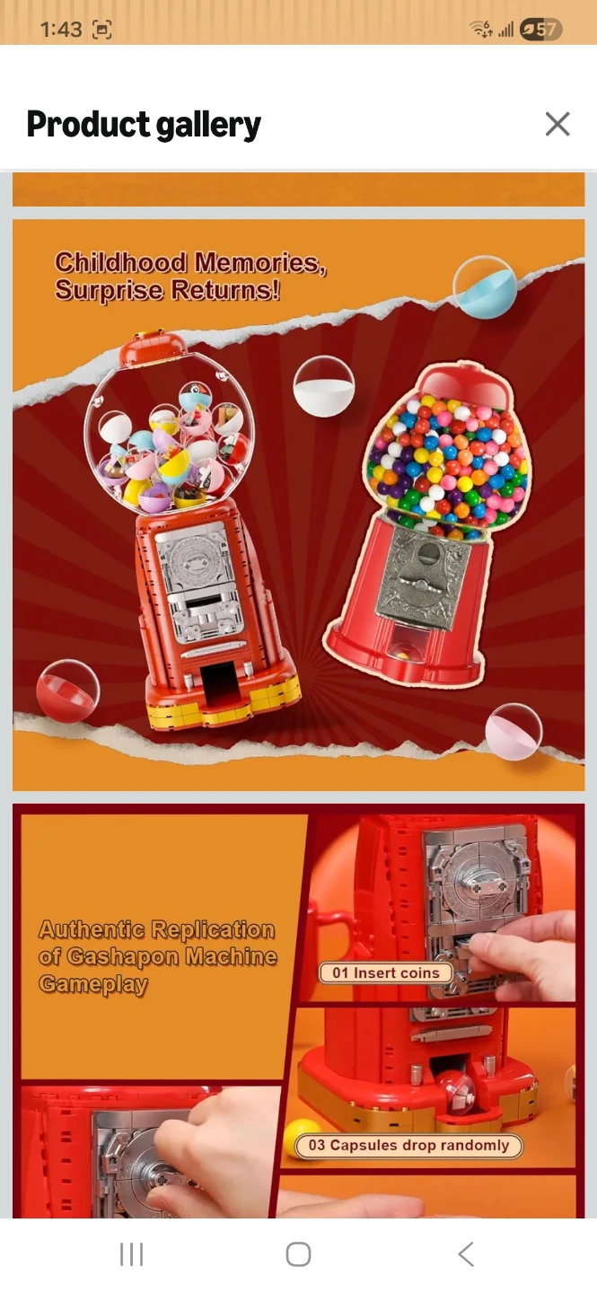 Retro Gumball Machine Building Block Set - photo 3