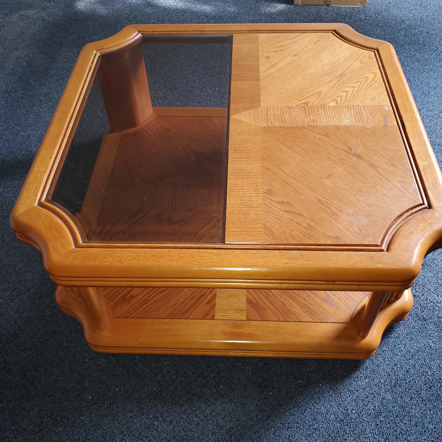 Vintage Wooden Coffee Table on Wheels - photo 3