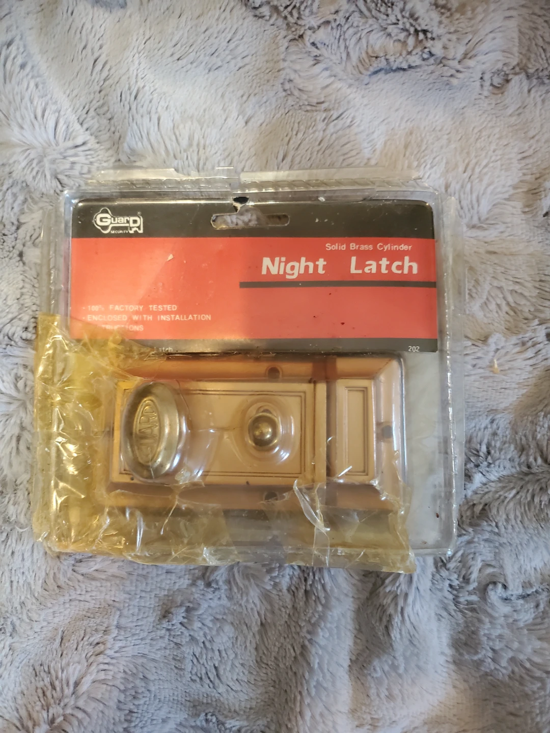 New bat old Guard Security Solid Brass Cylinder Nighnt Latch - photo 2