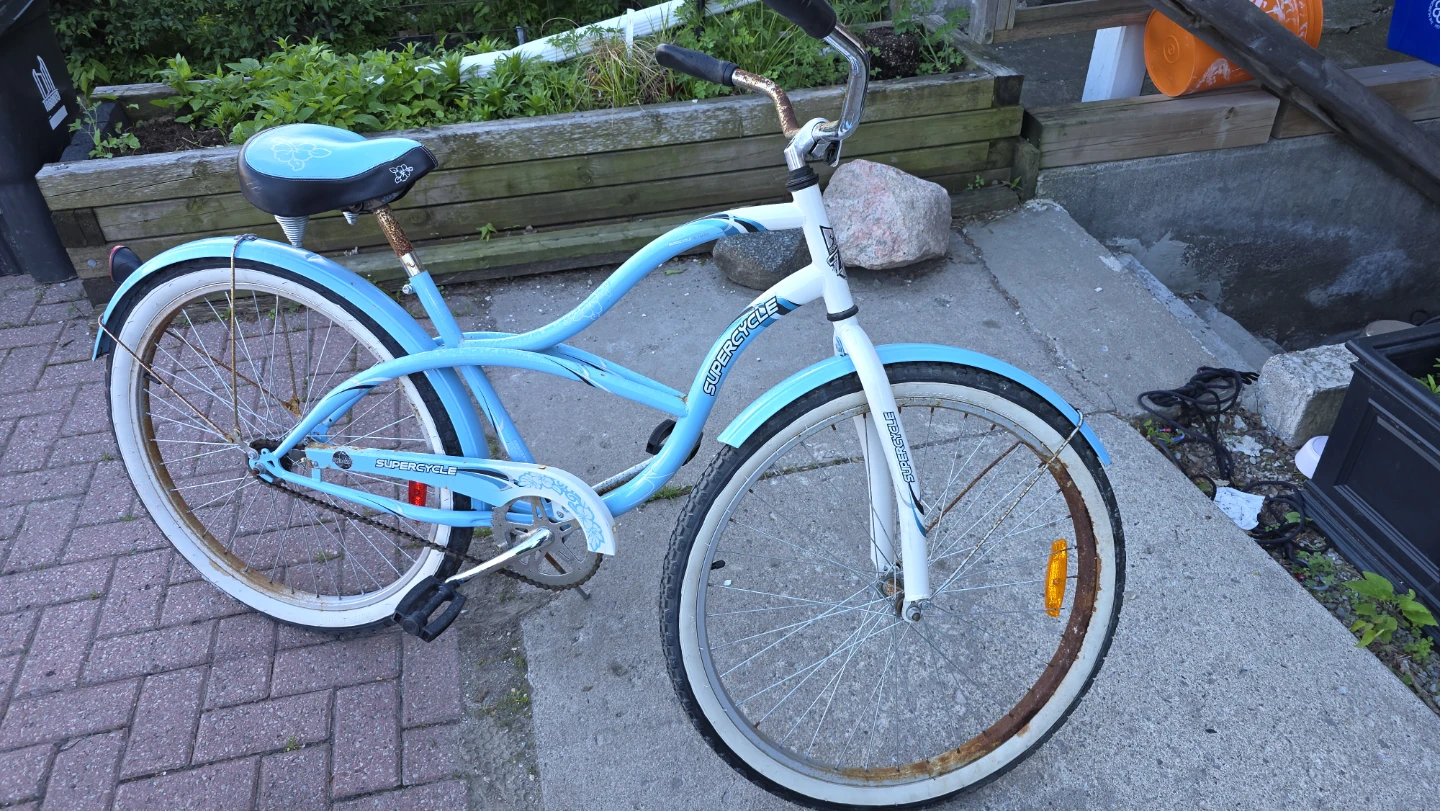 Supercycle Blue Cruiser Bicycle - RUSTY! BUT WORKS GREAT!!