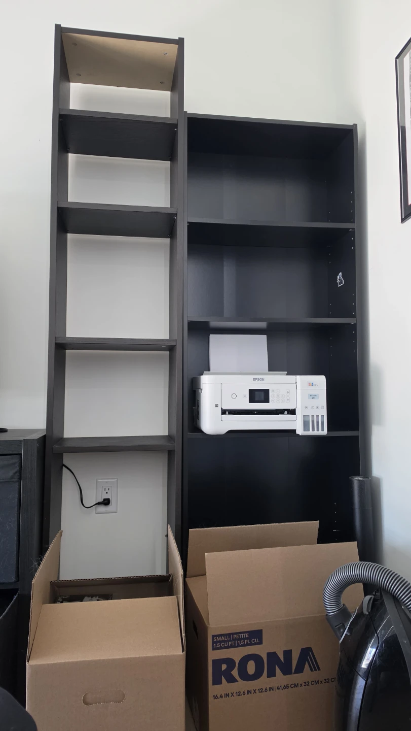 2x IKEA Bookcases - Black Oak Effect