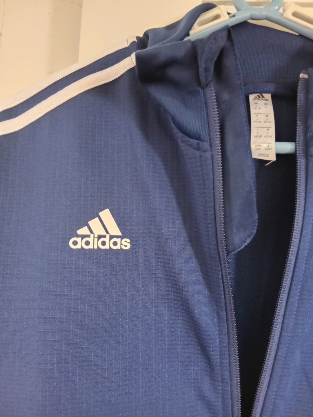 Adidas Track Jacket Blue AEROREADY Size L - photo 4