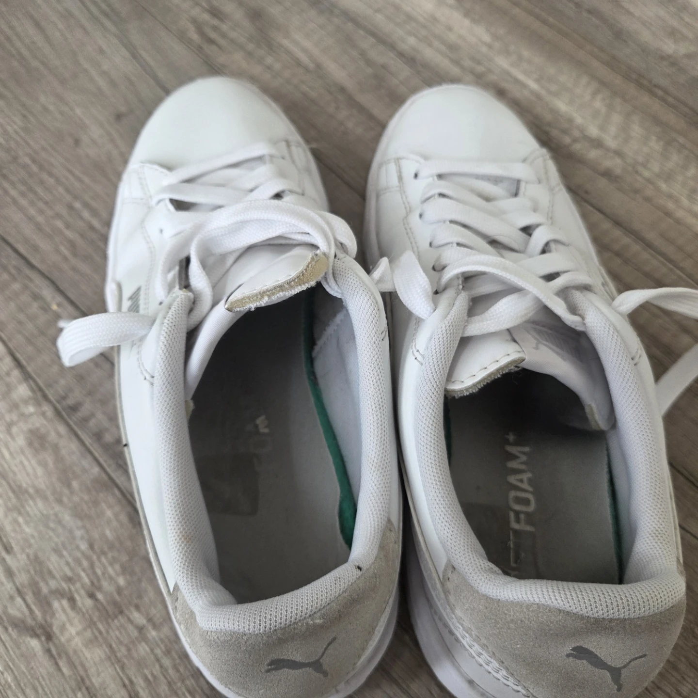 Puma White Leather Sneakers size 7 - photo 2