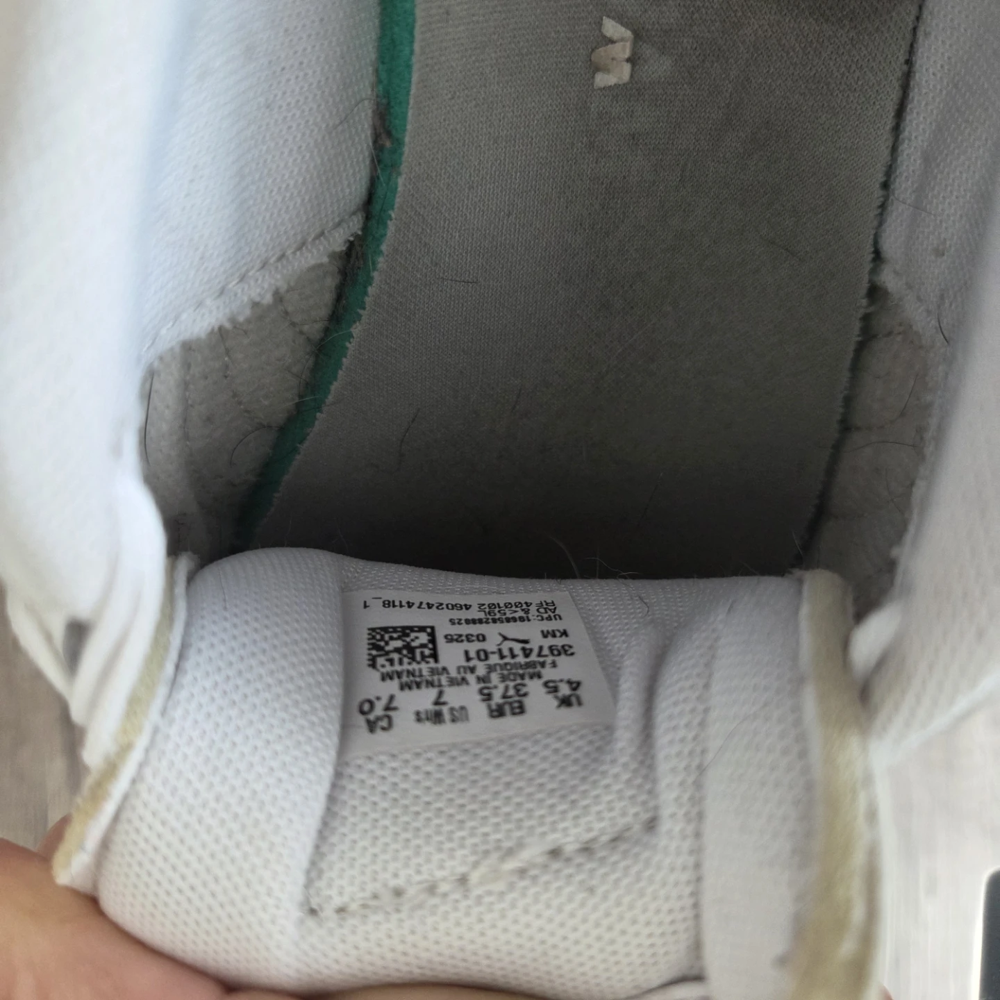 Puma White Leather Sneakers size 7 - photo 3