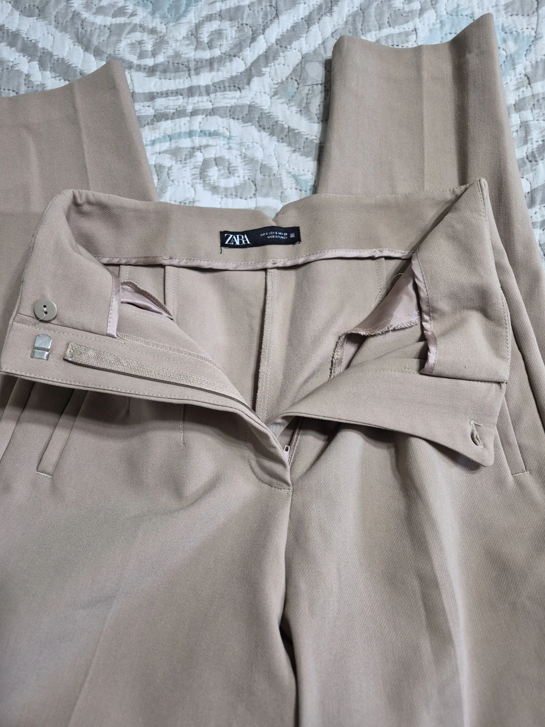 Ladies Size Small Zara Sand Beige Dress Pants - photo 4