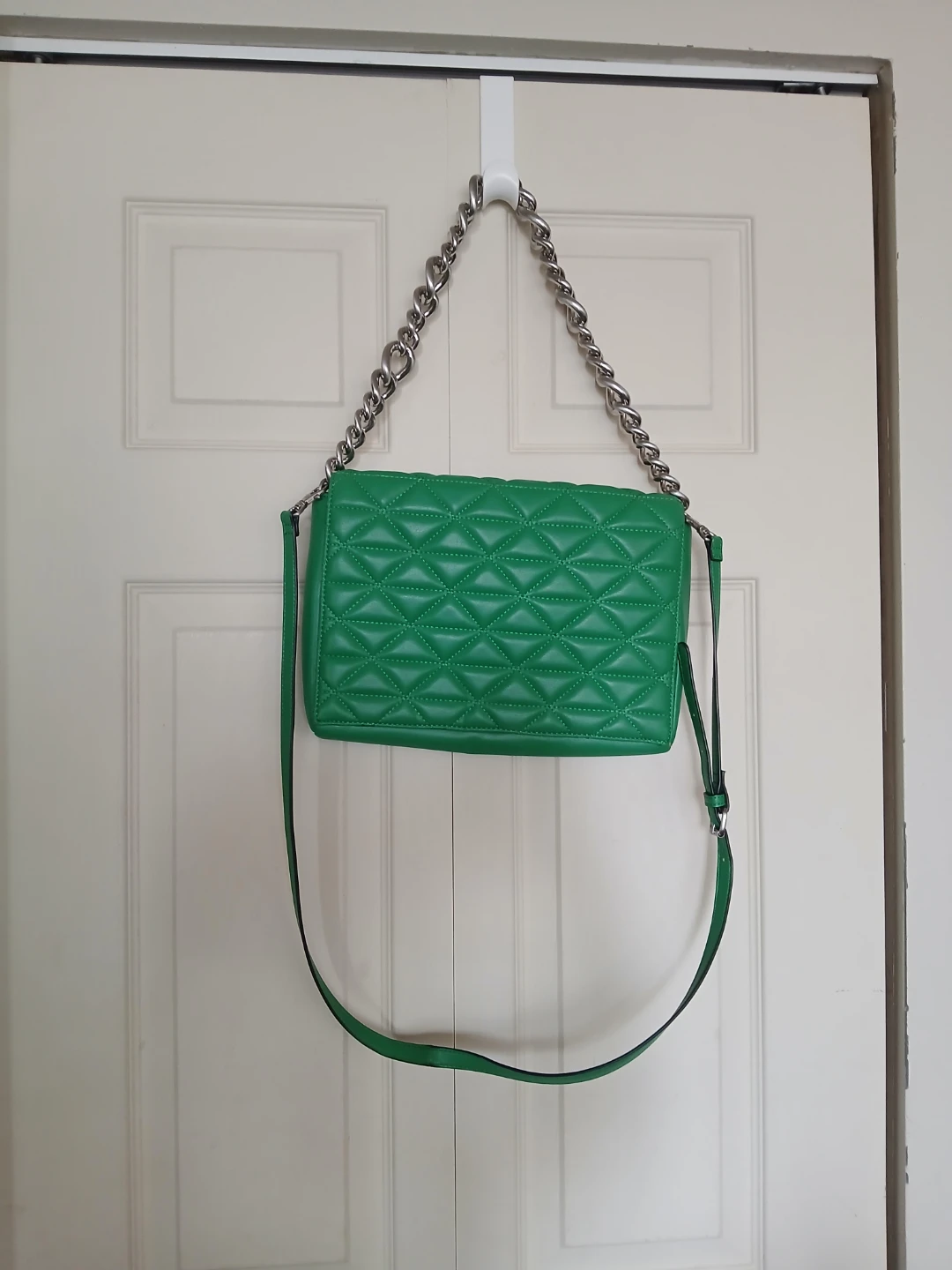Call It Spring green quilted crossbody+handbag purse - like new! - photo 3