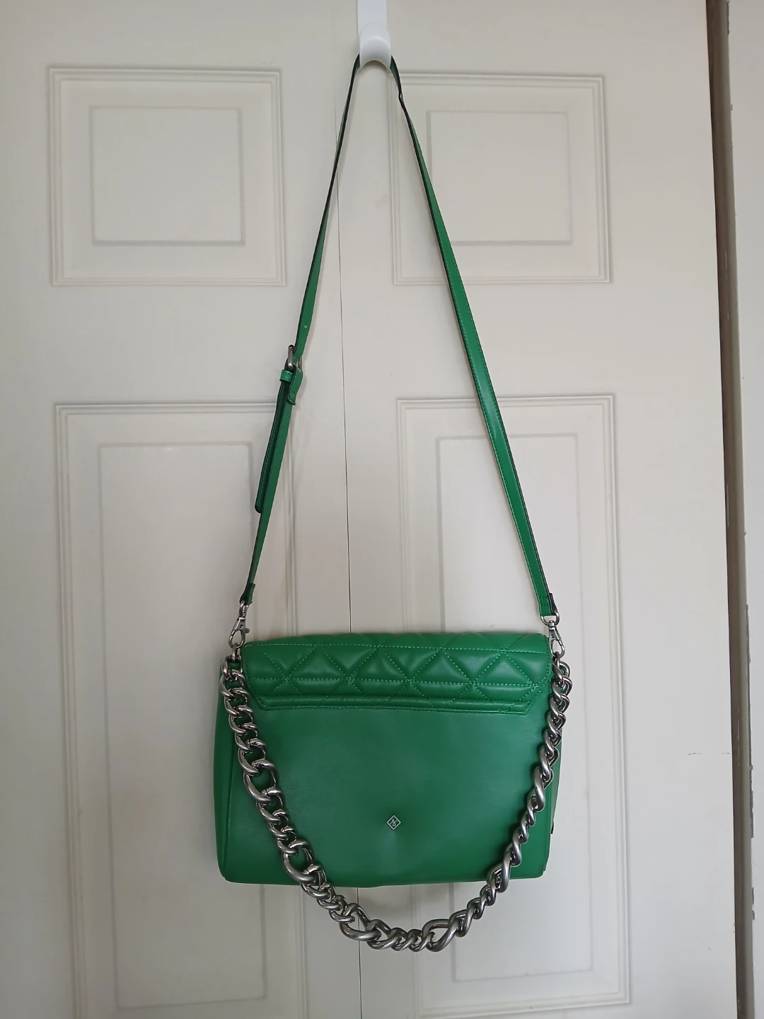 Call It Spring green quilted crossbody+handbag purse - like new! - photo 4
