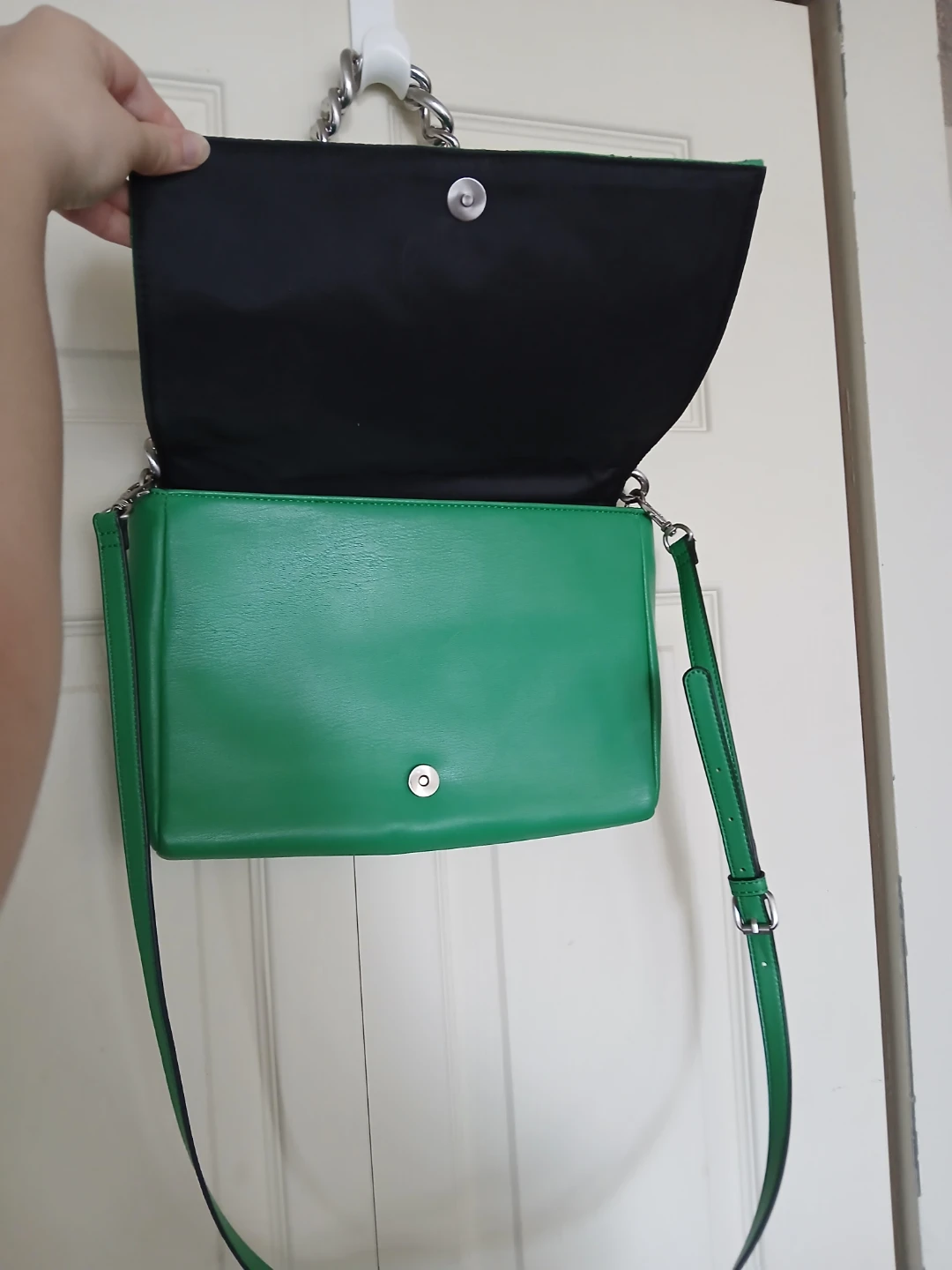 Call It Spring green quilted crossbody+handbag purse - like new! - photo 5