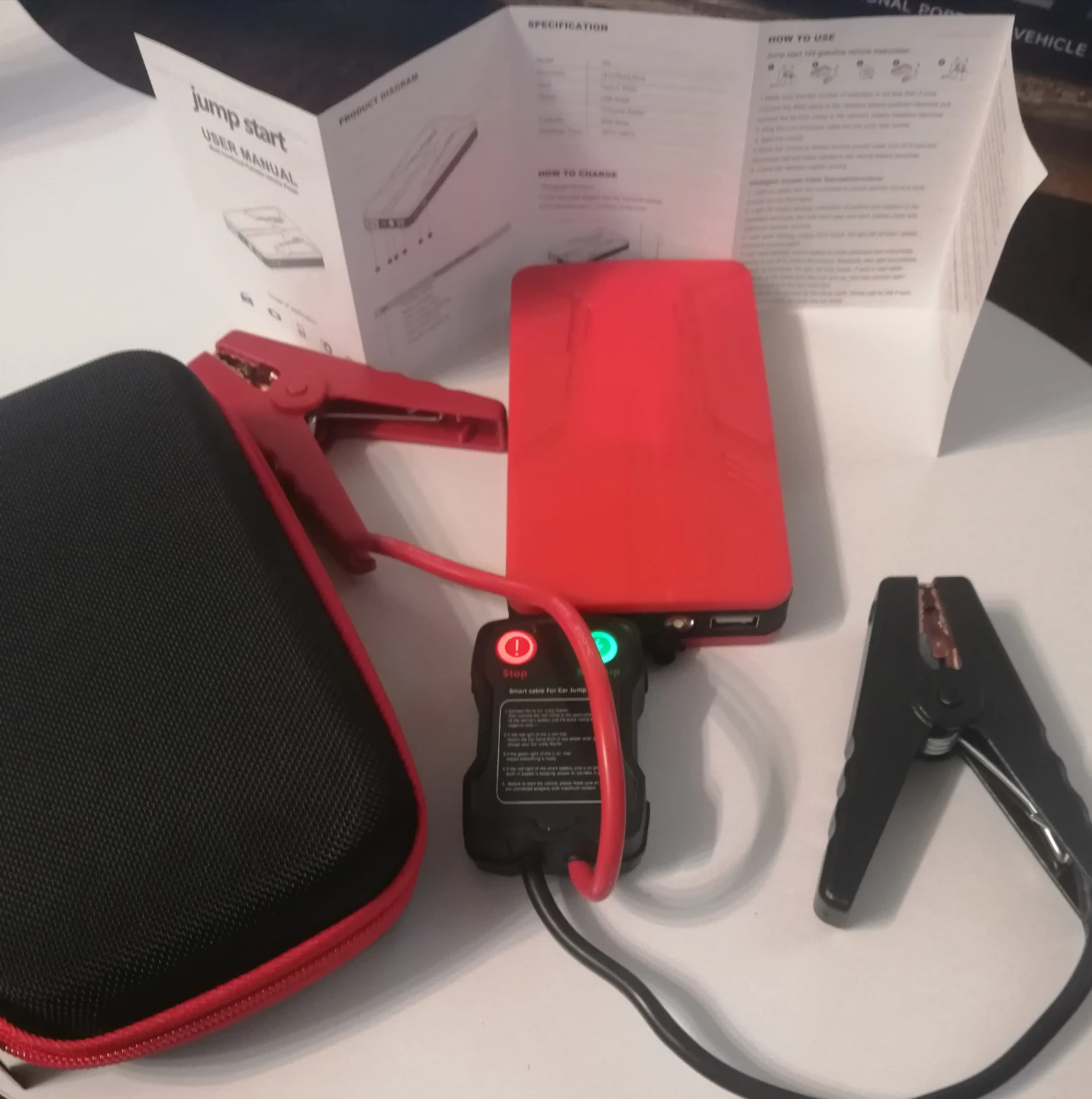 Jump Starter Power Bank with Cables and Case - photo 5