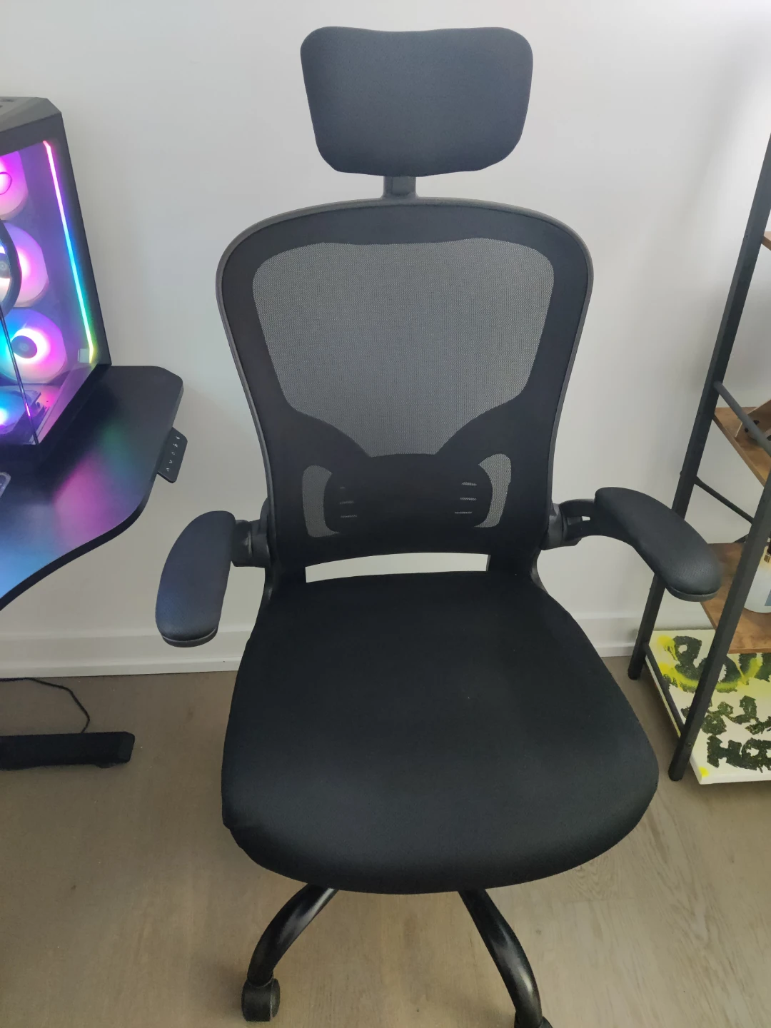 Black Mesh Ergonomic Office Chair with Headrest