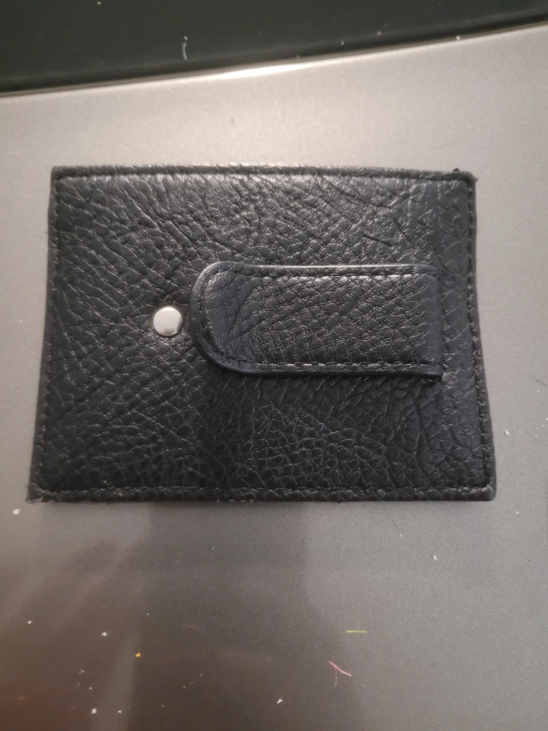 Black Faux Leather Card Holder - photo 2