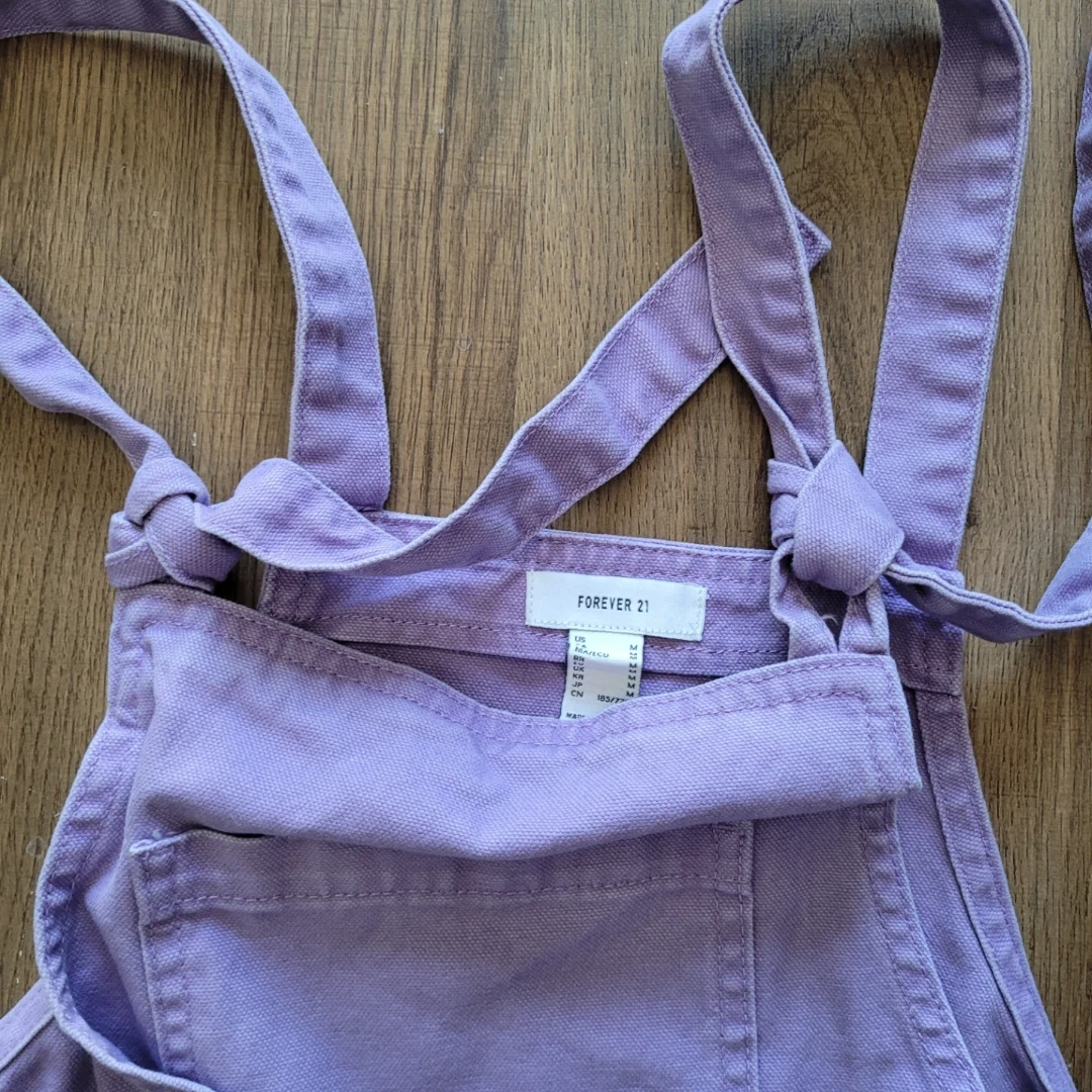 Forever 21 Purple Pinafore Dress - Size Medium