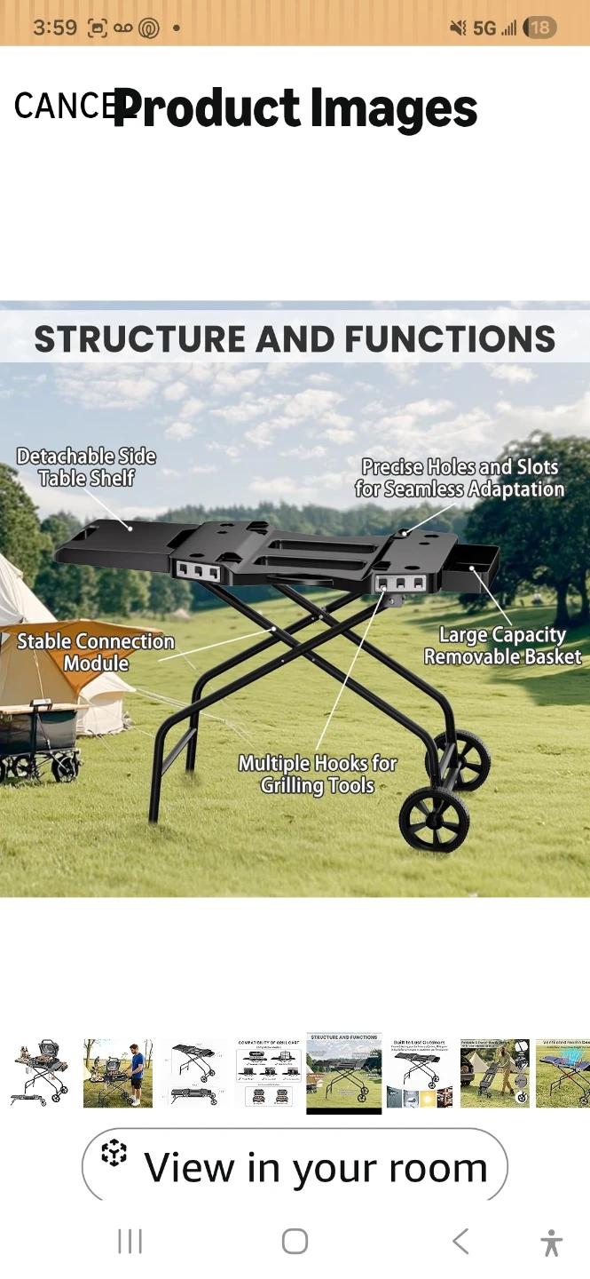 Portable Folding BBQ Grill Stand - photo 2