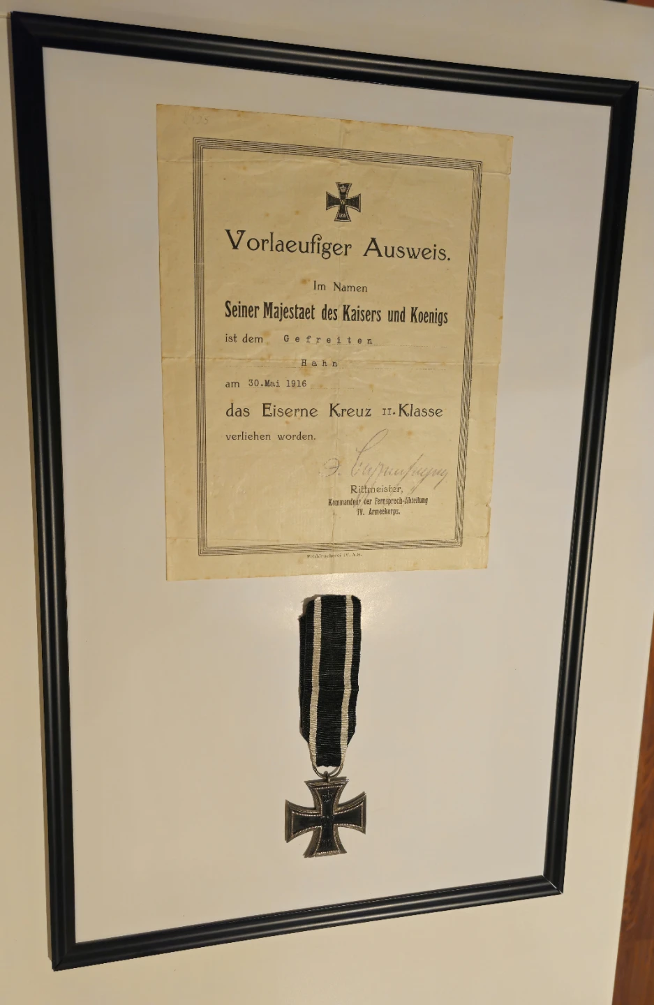 WW1 Iron Cross 2nd Class with document - photo 3