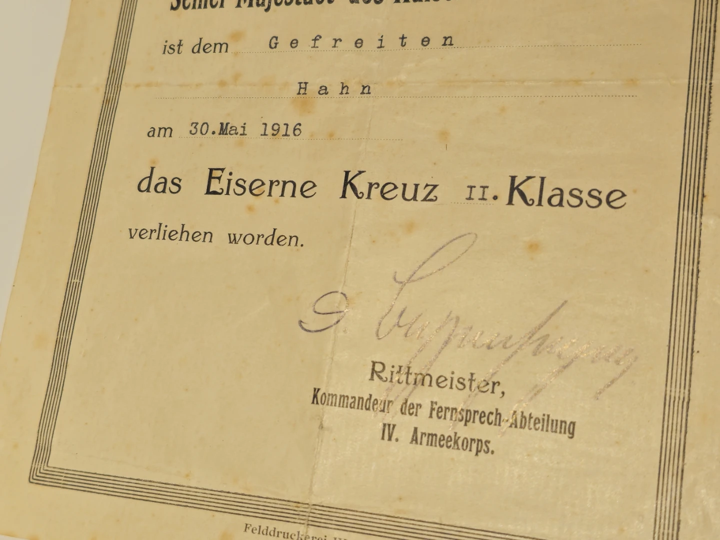 WW1 Iron Cross 2nd Class with document - photo 5