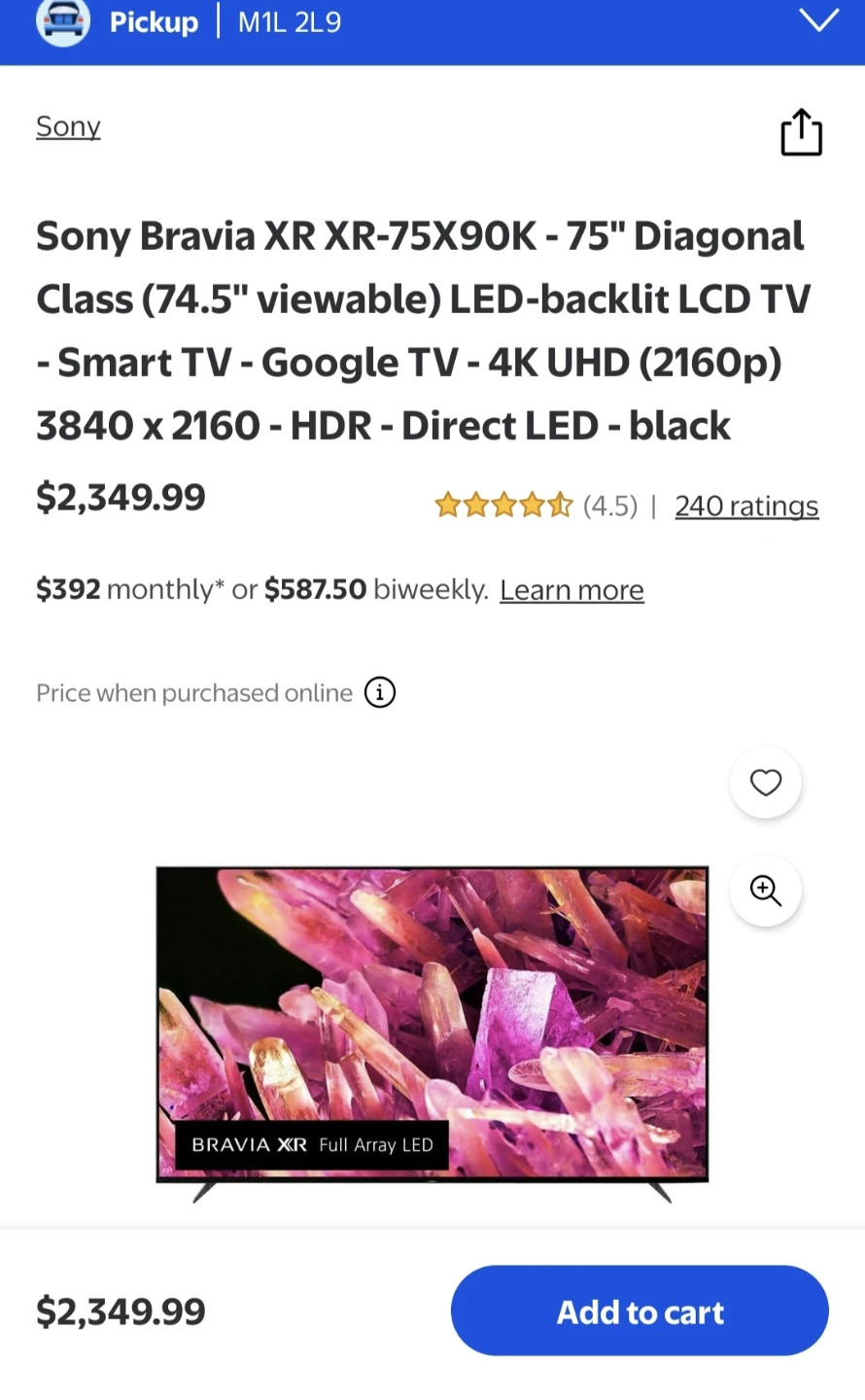 Sony Bravia XR 75-inch 4K UHD Smart TV - photo 2