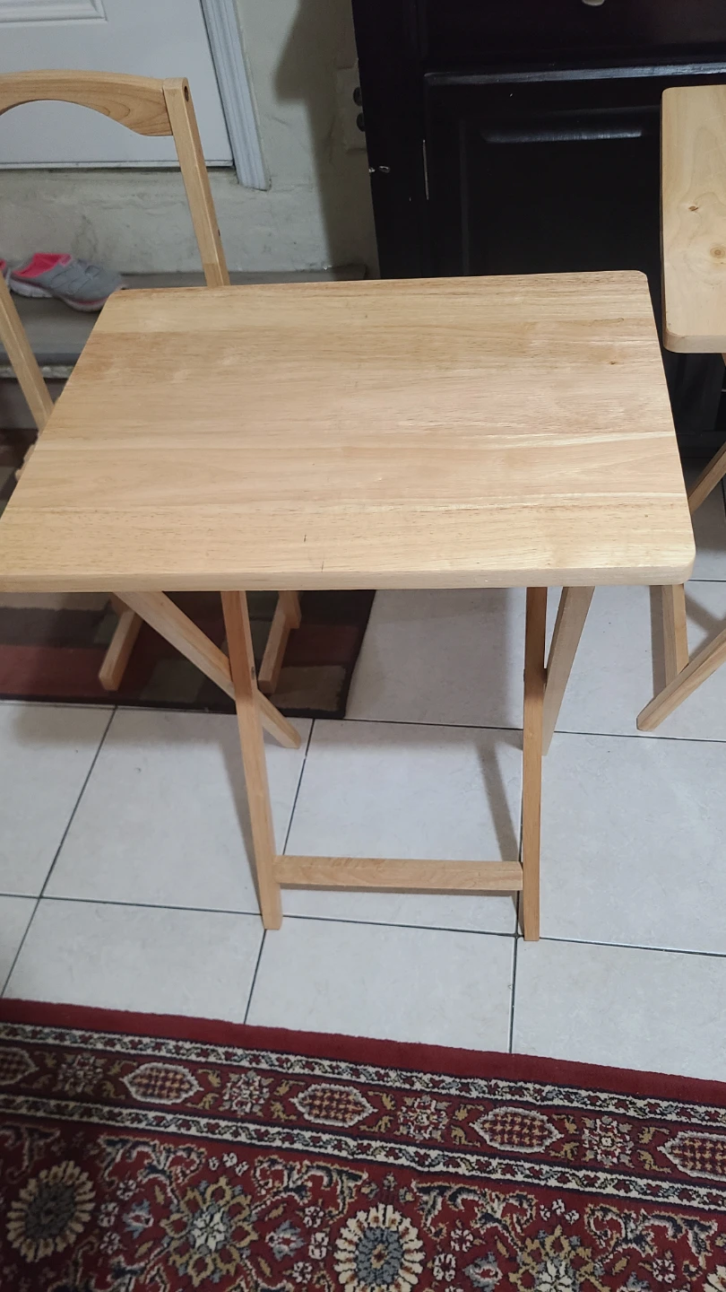 Set of 3 Wooden TV Trays - photo 4